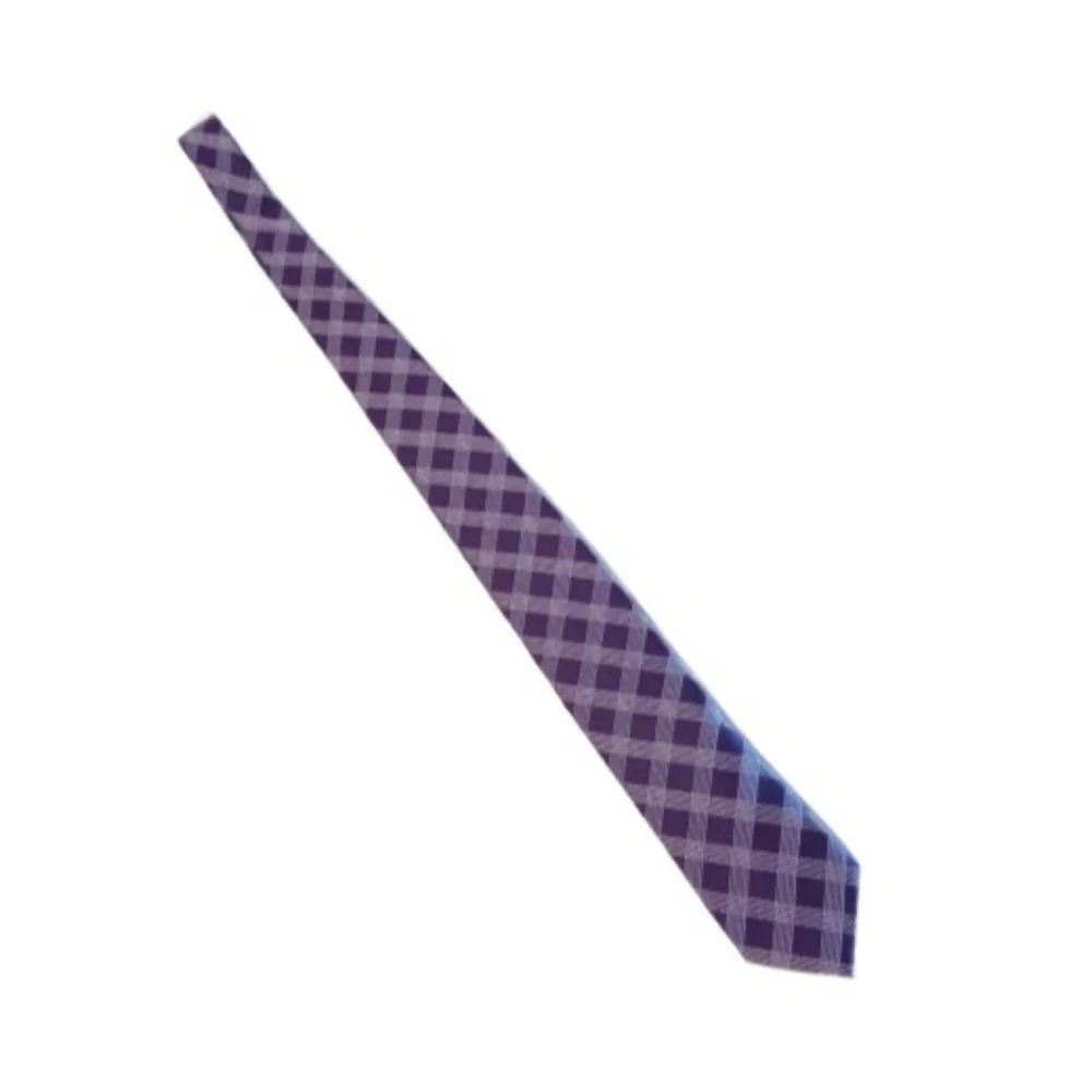 Merona Silk Purple Men's Tie | EUC | Square Pattern
